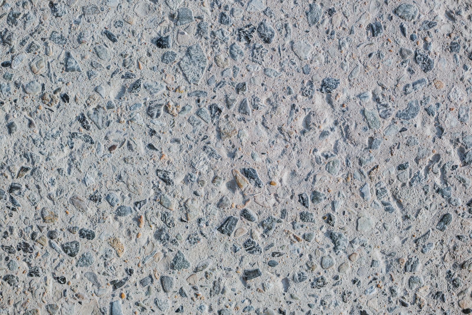 Example of exposed aggregate concrete work